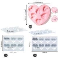 Gran amor diamante pastel molde corazón en forma de chocolate silicona cocina hornear conjunto - details 1