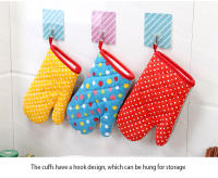 Mitten Microondas Horno Guante de Algodón Con Aislamiento Para Hornear Guantes Resistentes Al Calor Horno Mitones Terileno Antideslizante Lindo Herramienta DE LA Cocina 1 Unids - details 7
