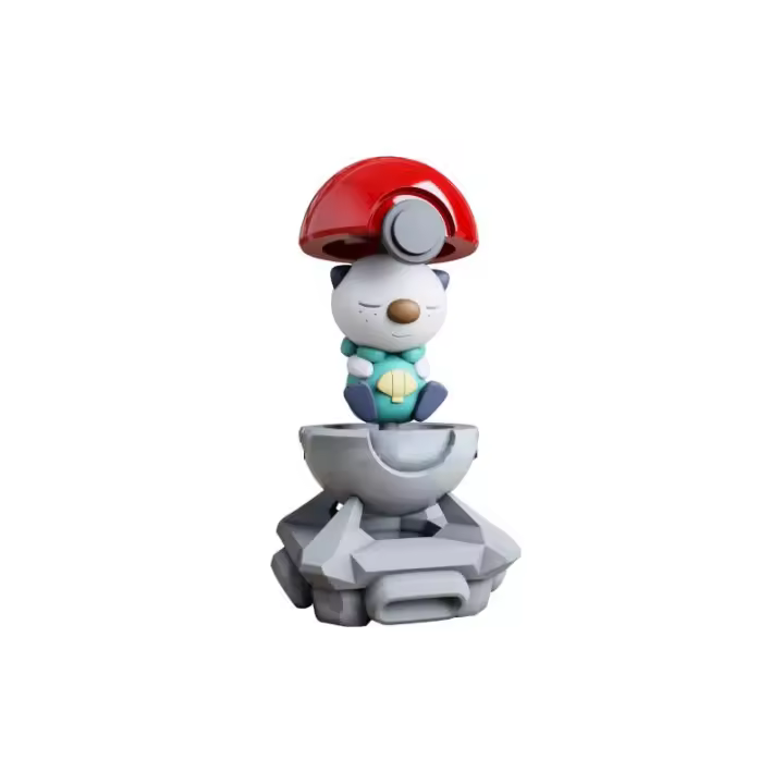 Figura Oshawott en la Pokeball impresa en 3d Figura Oshawott en la Pokeball Pokemon   Impreso en 3d - 1