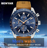 Reloj De Pulsera Deportivo Para Hombre BENYAR 2024 Estilo Casual Lujo Acero Inoxidable Resistente Al Agua Y Al Choque Movimiento Cuarzo - details 0