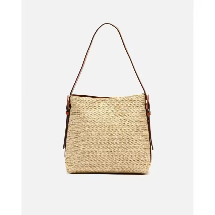 Misako Finra bolso hobo efecto rafia con bolsa interior extraíble y asa regulable Raffia / Playa - 1