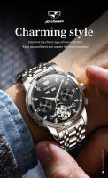 Reloj Métrico Automático Multifuncional JSDUN Para Hombres Elegante Reloj De Pulsera Casual Con Manos Luminosas Resistente Al Agua Y Choque - details 2