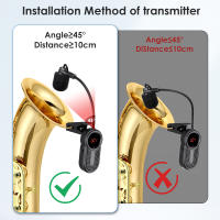 Micrófono Inalámbrico Profesional UHF Sistema De Microfono Para Saxofón Clip Musical Instrumentos Con Receptor Y Transmisor XIAOKOA LG06 - details 8