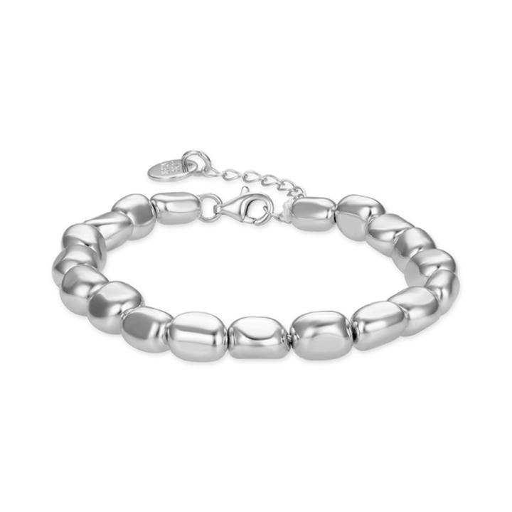 Pulsera Luxenter  de Plata de Ley 925 con Hematite acabada en rodio - Caspil