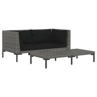 vidaXL Sofás de jardín semicirculares/ mesa ratán sintético sofá central, sofá de esquina, Sofá central (2 uds) Conjunto Terraza Muebles Jardín Exterior Juego de Muebles de jardín Mueble Jardín Exterior Muebles de Salon Exterior - details 7