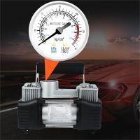 Compresor de Aire Eléctrico 12V 150PSI Doble Cilindro, Inflador Automático con Manómetro, Portátil Metal Resistente para Coche/Moto/SUV Neumáticos - details 4