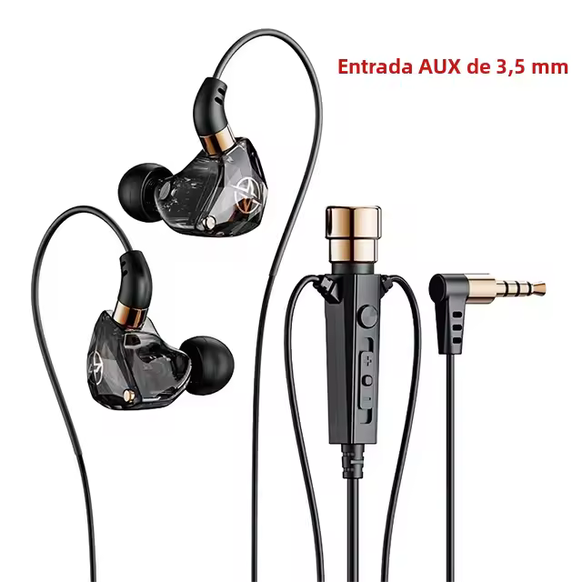 Auriculares Deportivos HiFi Con Micrófono Intra-Auricular Estéreo Bass Para Gaming Y Karaoke 3.5mm Type C Control De Volumen - 1