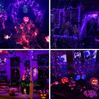Luces De Halloween LED Solares Para Jardín 1000LED 100M Lámpara Solar Para Decoración De Árbol De Navidad Luz Morada Naranja - details 7