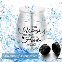 Pequeño Urnita Para Restos Humanos Con Alas De Angel Decoración Adulto Urnita De Memoria Miniurna De Aleación De Aluminio - details 3