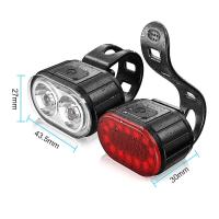 Luz de Cabeza y Cola de Bicicleta LED Impermeable Equipo de Illuminación Nocturna para Bicicleta de Montaña Luz Advertente de Luminidad - details 6