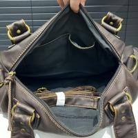 Bolso Bandolera De Cuero Vintage Para Mujer Estilo Y2K Con Múltiples Bolsillos Y Gran Capacidad Bolso De Motociclista - details 10