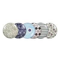 MAXHOME- Pack 6 Fuente de Cocina Redonda 20cm,  Diseño Estampado Japones Porcelana Premium Mediterránea - details 4