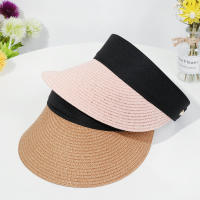 Sombrero De Playa Plegable Para Mujer Sombrilla De Verano Protección Solar Algodón Y Lino Estilo Casual Gorro De Paja Ancha - details 9