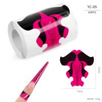 100pcs Formas De Uñas Artísticas Para Gel UV Extensión De Acrílico Estampado Francés Herramienta De Manicura Stencil Adhesivo Creativo Y Conveniente Para Uso Profesional O Doméstico - details 8
