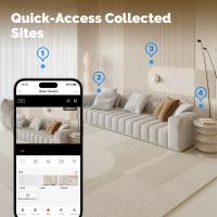 Cámara De Seguridad Inteligente MOESTuya WiFi Interior Con Visión Nocturna Infrarroja Y Detección De Movimiento Y Sonido Monitor Panorámico De Patrulla HD 4MP - details 6
