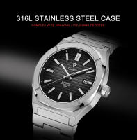 Reloj De Diversión CADISEN Retro Lujo Esmeralda NH35A Diseñador Alemán Para Hombre Automático Mecánico 10Bar Impermeable Luminoso - details 2