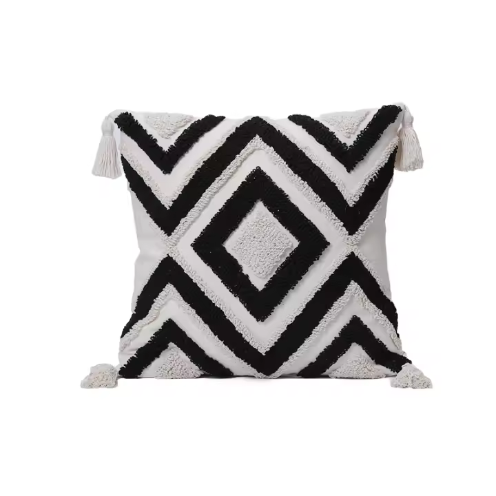 ILOVEHOME Juego de 2 Fundas de Cojín – Estilo Moderno con Patrón Geométrico y Cierre Invisible, Funda de Cojín Decorativa para tu Sofá,Cama,Coche etc. - 1
