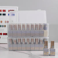 Caja De Almacenamiento Para Uñas Rectangular Y Transparente De Plástico Organizador De Herramientas De Manicura Con Lugar Para Brochas Y Rhinestones - details 0