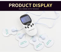 Masajeador Eléctrico De Fisioterapia Dual Canales Para Relajar Musculos Con 8 Almohadillas De Electrodo Gel Terapia De Cuidado De Salud - details 10