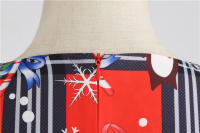 Vestido Midi Vintage Elegante Para Fiesta De Navidad Mujer Con Cintura Alta Manga Corta Vestido De Promoción Jurk Robe - details 20