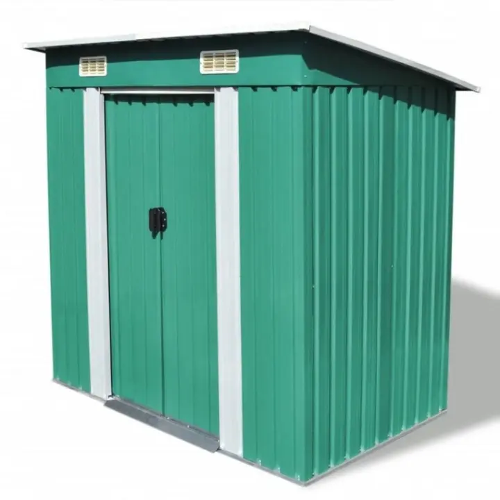 Casa de herramientas de metal Ezooza Billo 178x110x181 cm color verde - 1