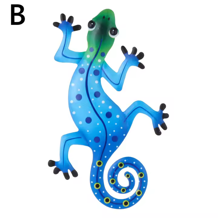 Nueva Decoración De Pared En Metal De Geckos Arte Y Manualidades Escultura Inspiracional Para Interior Y Exterior - 1