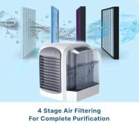 Refrigerador de Aire portátil, ventilador de escritorio personal recargable por USB, Silencioso para Oficina y dormitorio-JRZD - details 3