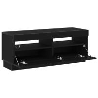 Mueble de TV vidaXL con luces LED Negro y Roble 100x35x40 cm de Madera - details 2