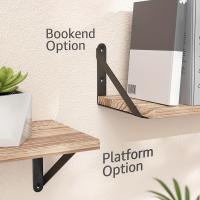 Gancho De Pared Triangular De Hierro Metálico Rustico 90 Grados Para Decoración Y Organización Tamaño 6.1x3.7 Pulgadas Soporte Para Estante Flotante - details 3