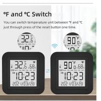Sensor De Temperatura Y Humedad Con Pantalla LCD Wifi Tuya Compatible Con Alexa Y Google Home Para Habitaciones De Bebés Y Almacenes Monitor De Ambiente Interior - details 1