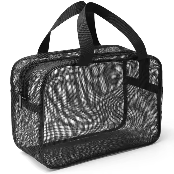 Nueva Bolsa De Baño Malla Portátil Para Ducha Organizador De Maquillaje Y Aseo Almacenamiento De Viaje Rectangular Ecológico - 1