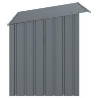vidaXL Caseta perros con tejado acero galvanizado gris 153x91x110 cm - details 4