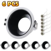 6Pcs GU10 Marco De Downlight Blanco Aleación De Aluminio Recipiente Techo Revestido Diseño Antigolpeante Para Habitación De Comedor - details 1