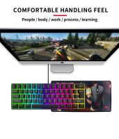 Teclado Cableado De 61 Teclas Con Luz RGB De Colores Coincidentes Sensación Mecánica Pequeño Juego Para Niñas Con Estilo TPC Line - details 8