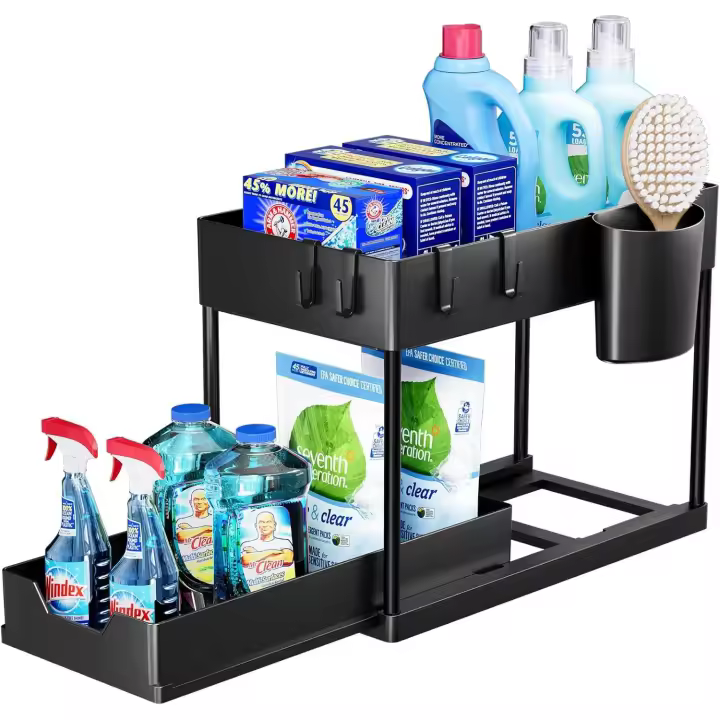 Estantería Bajo Fregadero, Estante Organizador Mueble Bajo Fregadero Cocina Lavabo -1 Unidad - 1
