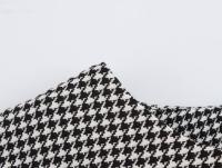 Vestido A-Line De Punto De León Slim Fit Para Mujer Estilo Hepburn Francés Con Cuello Redondo Y Mangas Cortas Moda Versátil De Cintura Alta - details 7