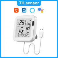Sensor De Temperatura Inteligente WiFi Tuya Con Pantalla LCD Y Retroiluminación Sensibilidad Infrarroja USB Para Asistente Doméstico Alexa - details 2