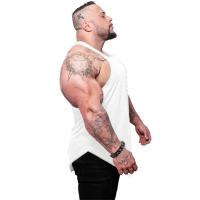 Camiseta Sin Mangas De Algodón Transpirable Para Hombre Color Sólido Casual Deporte Running Gimnasio Fitness Musculación Chaleco Suelto Vests - details 9