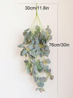 Eucalipto Rattan Plantas Artificiales Vine Hoja Verde Seda Ivy Colgante Para Decoración De Hogar Boda Fiesta En La Pared - details 2