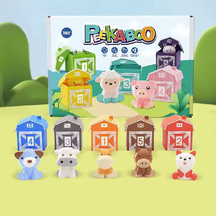 Juguetes Montessori Para Niños Con Puppets De Animales Juego De Alineación Y Colores Educativo Y Sensorial Para Pensamiento Y Entrenamiento - 1