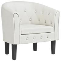 vidaXL Sillón cuero sintético Negro, Gris, Marrón Sillon Dormitorio Sillon Comodos Silla Relax Sillón Sofá - details 3