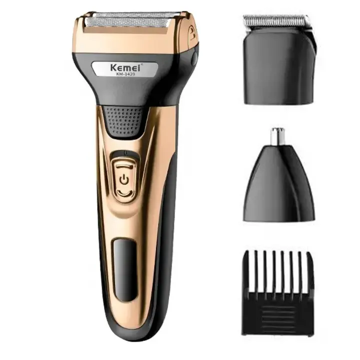 LoLek Afeitadora Inalámbrica 3 en 1 – Recortadora de Barba y Bigote | Corta Pelo y Vello de Nariz y Orejas | Batería Recargable | Cuchillas de Acero Inoxidable | Portátil, Ergonómica y Fácil de Limpiar | Afeitado Preciso y sin Irritación 🧔✂️ - 1