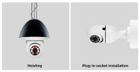 Cámara De Seguridad WiFi IP 8MP E27 Bombilla Monitoreo De Bebé Interior Visión Nocturna En Color Vigilancia Completa 360° - details 8