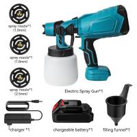 Pistola de Pintura Eléctrica Inalámbrica 1000ML 38000RPM, Pulverizador Portátil para Coches/Muebles/Acero, Compatible con Batería Makita 18V, Alta Velocidad y Precisión - details 1