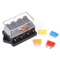 Bloque De Fusibles Estándar ATO De 4 Maneras Para Coche 12V/24V+4 Soporte De Caja De Fusibles Plástico Para Automóviles Y Camiones - details 11