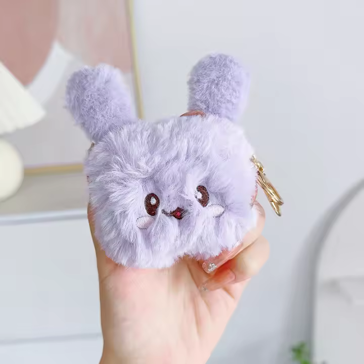 Funda De Peluche Gruesa Divertida Para Mujeres Y Niñas Para Airpods pro 3 2 1 Cubierta De Oído De Dibujos Animados Lindo Para Generaciones 2ª 3ª - 1