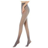 Tights Calientes De Invierno Para Mujer Con Forro De Piel Fleece Pantimedias Con Cintura Alta Medias Termoaisentes Leggings Transparentes Falsos - details 19