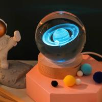 Lámpara De Noche Galaxia Planetaria 3D Cristal Ball Iluminación Decorativa Para El Hogar Regalos Maravillosos Forma Redonda Incluye Bombilla - details 17