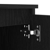 Mueble de TV vidaXL con luces LED, negro y roble, 140x40x35.5 cm, de madera - details 5