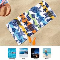Toalla De Playa Grande De Tortuga Marítima Ultra Suave Y Rápida Secado Toallas De Baño Para Natación Yoga Viaje Camping - details 3